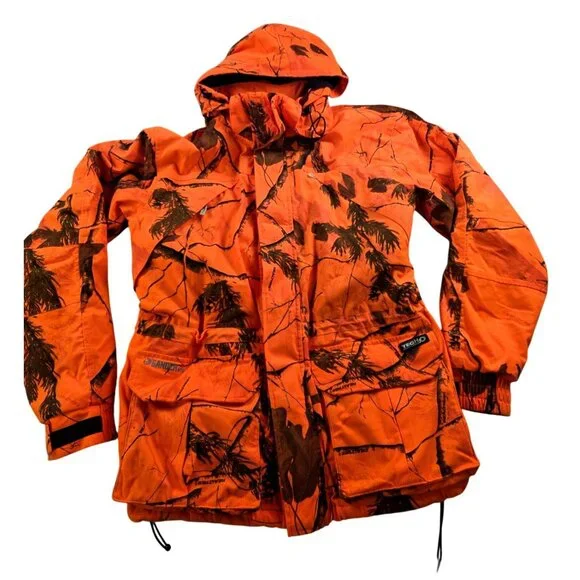 Grander Mountain Men's Realtree Waterproof Tech20 Breathable Orange Camo Jacket - Picture 2 of 16